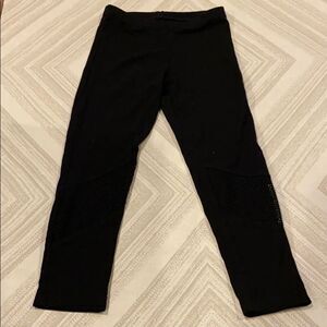 Flowers By Zoe Black Mesh Little Girls Leggings